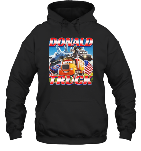 Donald Truck Cartoon USA Flag  Unisex Hoodie