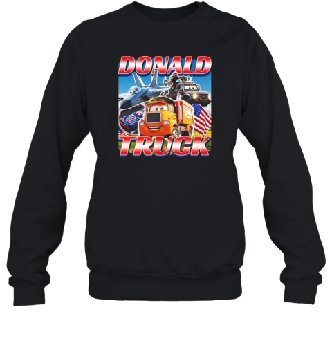 Donald Truck Cartoon USA Flag  Unisex Sweatshirt