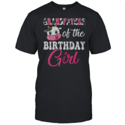 Grandfather Of The Birthday Girl Farm Cow 1St Birthday Girl T-Shirt