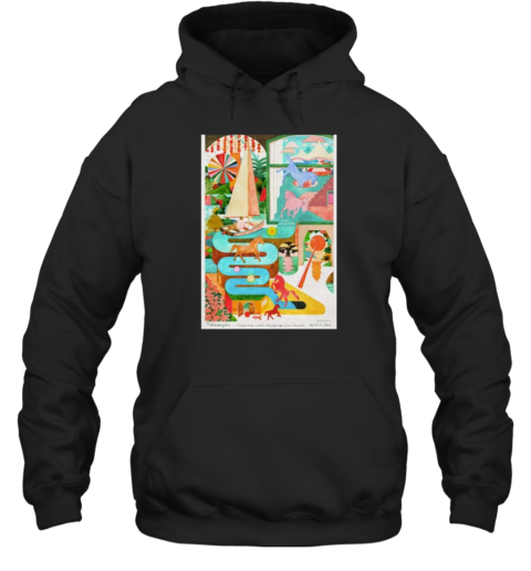 Khruangbin The Cynthia Woods Mitchell Pavilion, Houston, TX Apr 12 2025 Tour  Unisex Hoodie