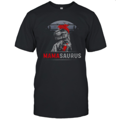 Mamasaurus Retro Dinosaur Funny Family Day Mama Saurus Humor T-Shirt