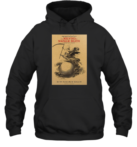 Napalm Death And Melvins At Great American Music Hall Apr 7 2025 Unisex Hoodie