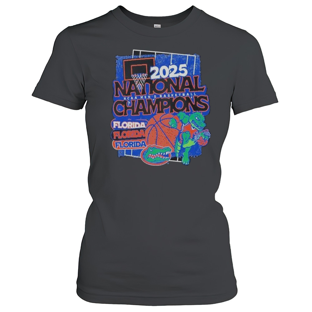 National Champions Florida Gators 2025 NCAA Men'S Basketball Mascot Logo Basketball T-Shirt