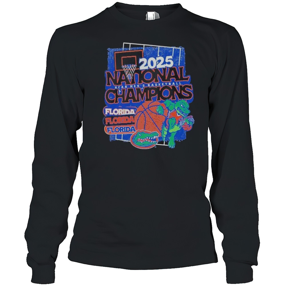 National Champions Florida Gators 2025 NCAA Men'S Basketball Mascot Logo Basketball T-Shirt