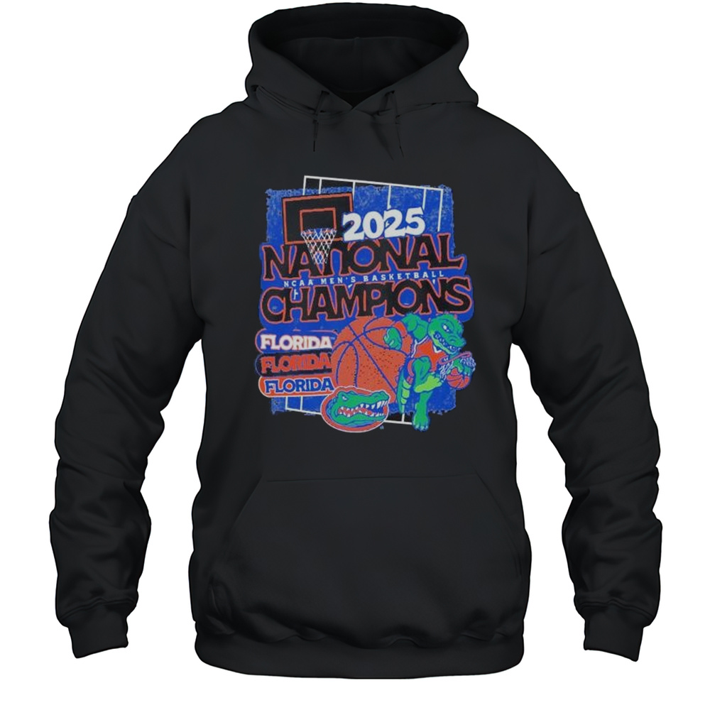 National Champions Florida Gators 2025 NCAA Men'S Basketball Mascot Logo Basketball Unisex Hoodie