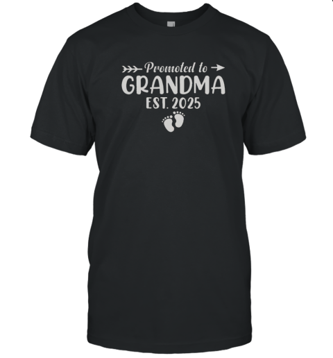 Nice Soon To Be Grandma 2025 Promoted To Grandma Est 2025 T-Shirt