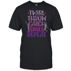 Official Twirler Majorettes Twirl Throw Catch Smile Baton Twirling T-Shirt