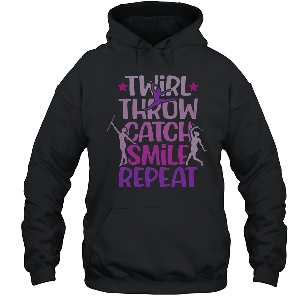 Official Twirler Majorettes Twirl Throw Catch Smile Baton Twirling Unisex Hoodie