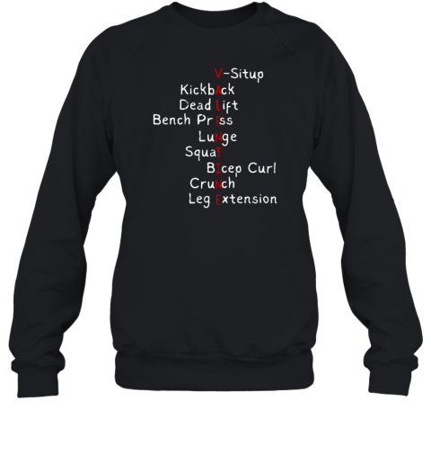 Official Valentines Day Gym Workout Exercises Tank List  Unisex Sweatshirt