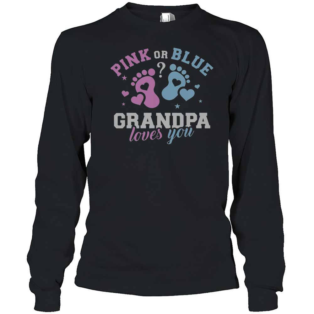 Pretty Gender Reveal Grandpa Grandfather Love Family T-Shirt