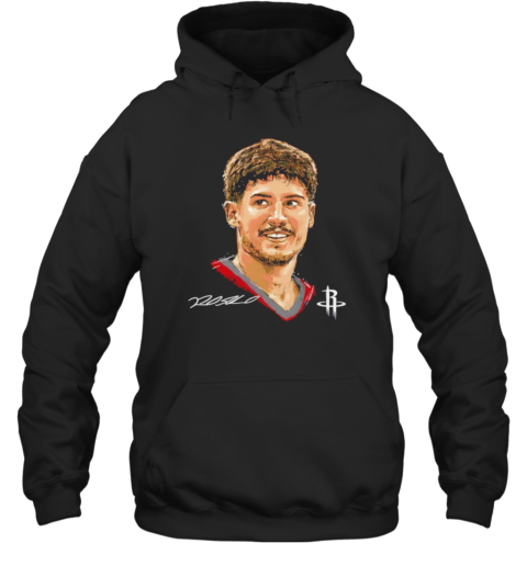 Reed Sheppard Houston Rockets Portrait Big Head  Unisex Hoodie