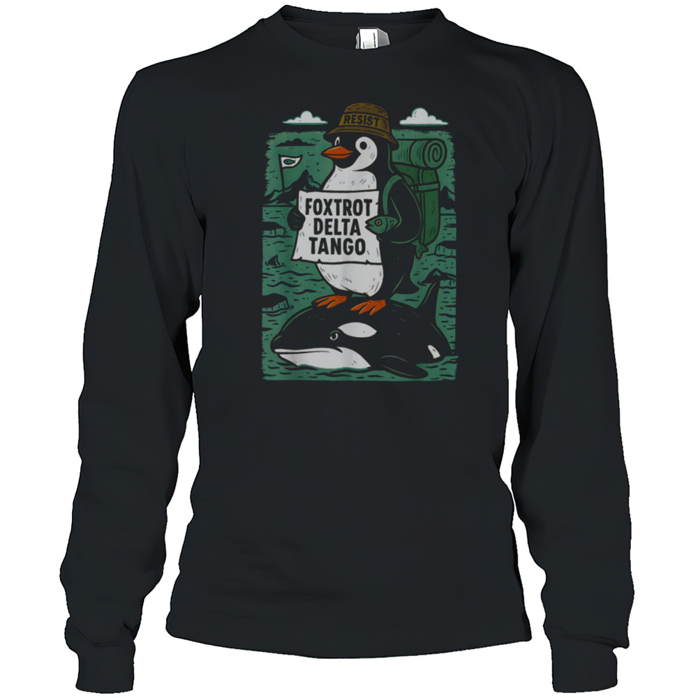 Resist Penguin Activism Graphic Design T-Shirt