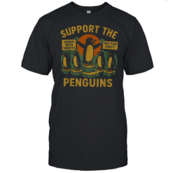 Resist Penguins Against Tariffs Retro T-Shirt