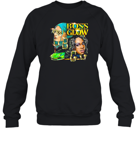 Sasha Banks And Naomi Boss Glow  Unisex Sweatshirt