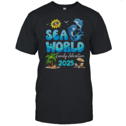 Sea World Dolphin Family Adventure Trip 2025 Spring Break T-Shirt