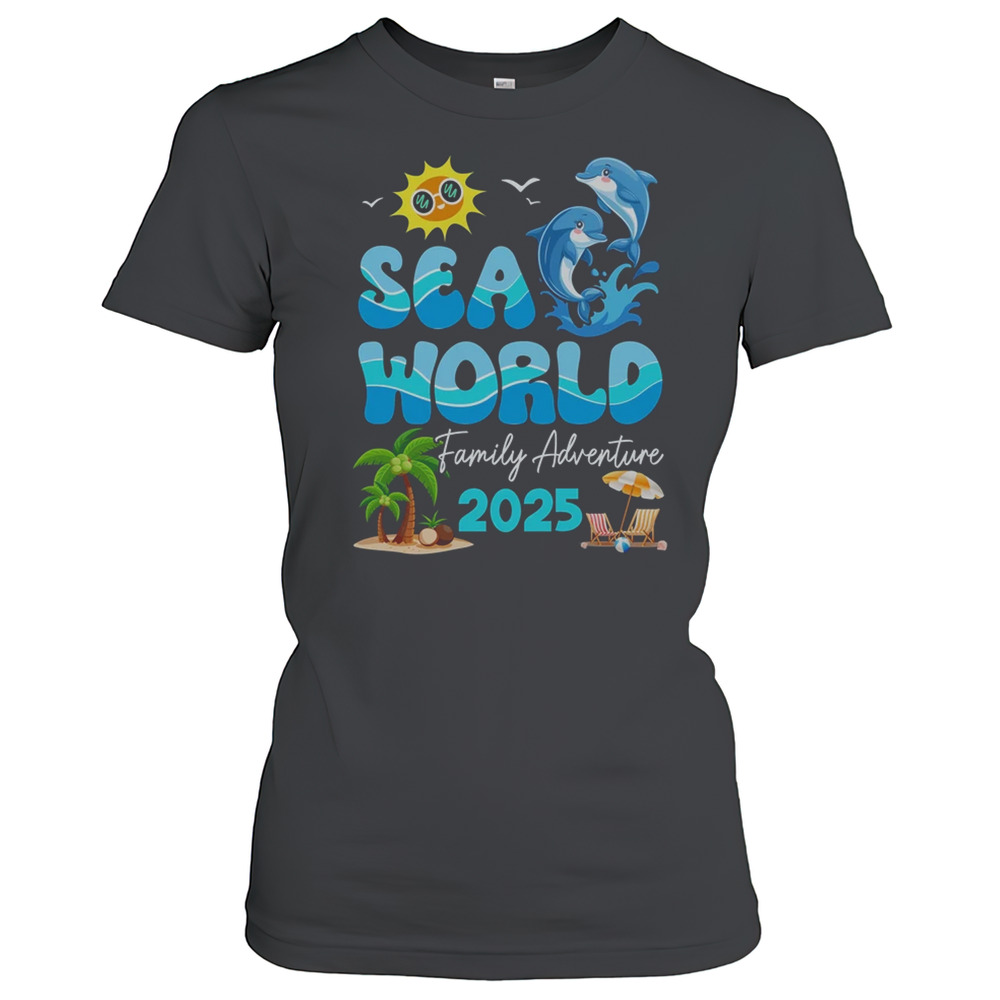 Sea World Dolphin Family Adventure Trip 2025 Spring Break T-Shirt