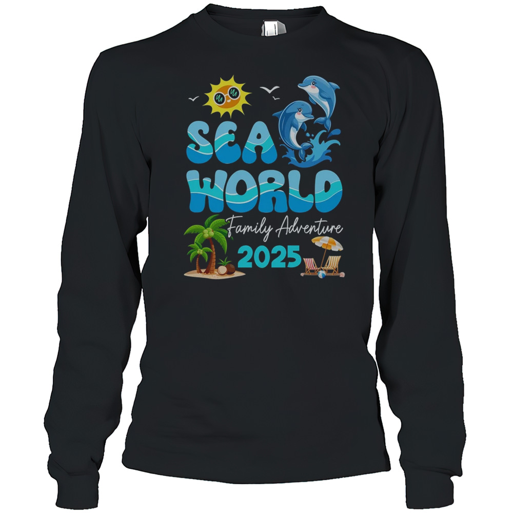 Sea World Dolphin Family Adventure Trip 2025 Spring Break T-Shirt