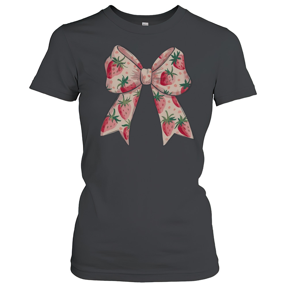 Strawberry Festival Coquette Bow Berry Fruit Season T-Shirt