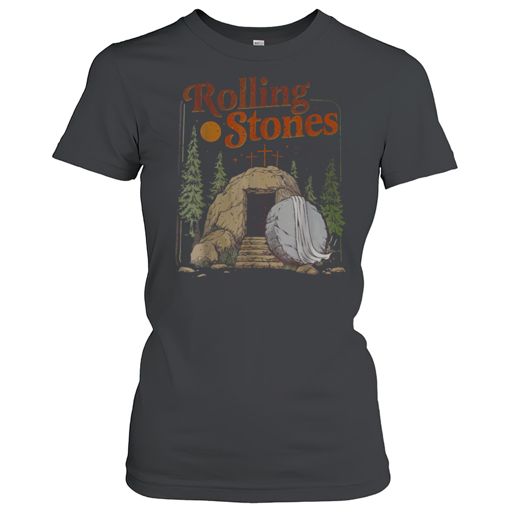 The Stone Was Rolled Away He Is Alive Retro Christian Easter T-Shirt