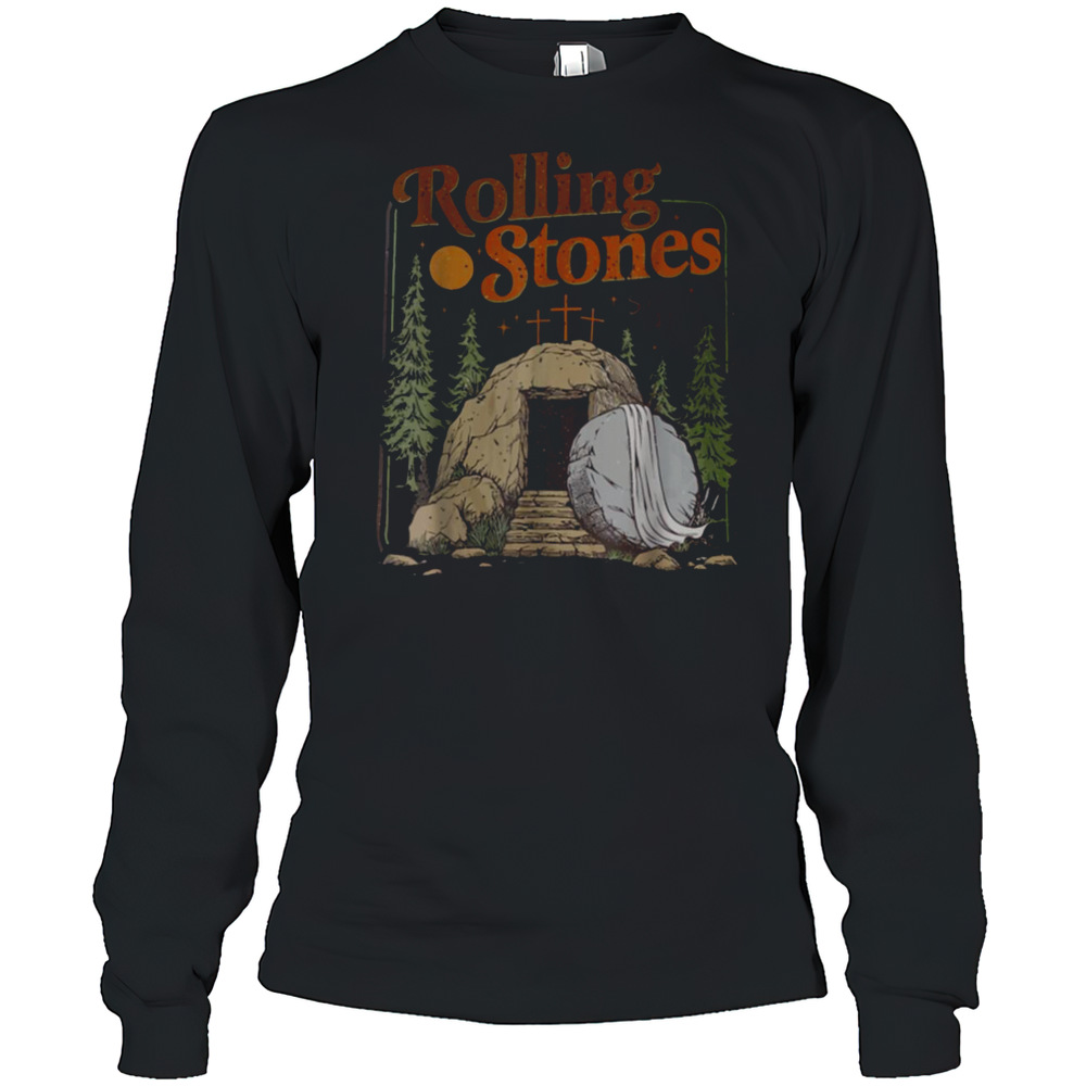 The Stone Was Rolled Away He Is Alive Retro Christian Easter T-Shirt