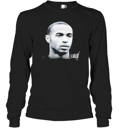 Thierry Henry Portrait Face Signature T-Shirt