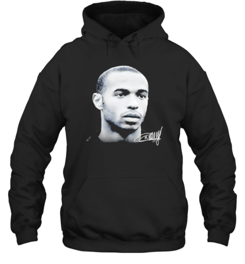 Thierry Henry Portrait Face Signature  Unisex Hoodie