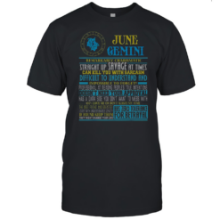 Top Gemini Facts June Gemini Birthday T-Shirt