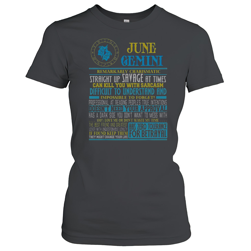 Top Gemini Facts June Gemini Birthday T-Shirt