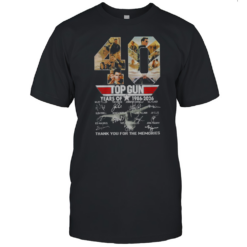 Top Gun 40 Years Of 1986 2026 Thank You For The Memories T-Shirt