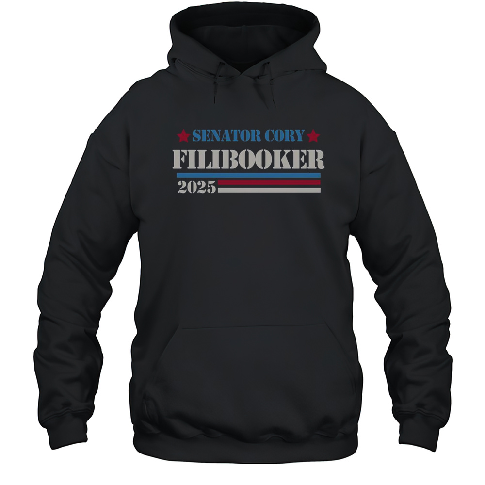 Top Senator Cory Booker Filibuster Cory Filibooker New Jersey 2025  Unisex Hoodie