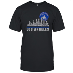 Top Skyline City Los Angeles Dodgers Players Name Logo T-Shirt