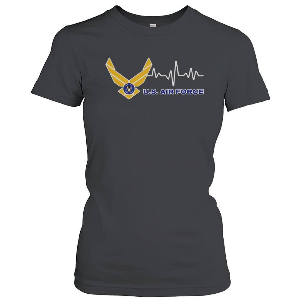 US Air Force Heartbeat Milwaukee Brewers T-Shirt