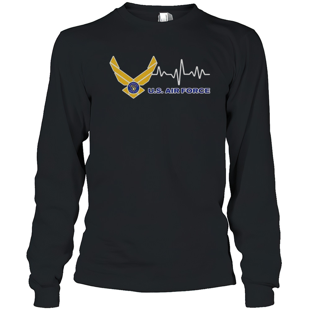 US Air Force Heartbeat Milwaukee Brewers T-Shirt