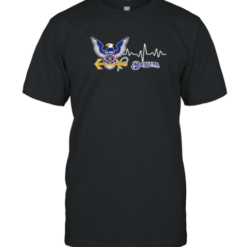 US Navy Heartbeat Milwaukee Brewers T-Shirt