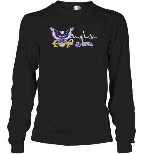 US Navy Heartbeat Milwaukee Brewers T-Shirt