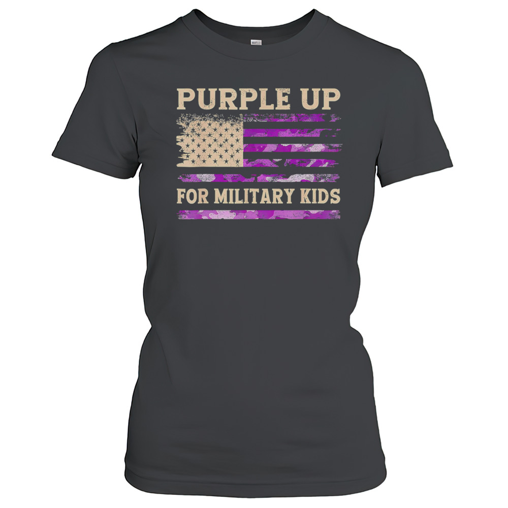Urple Up For Military Kids Flag T-Shirt