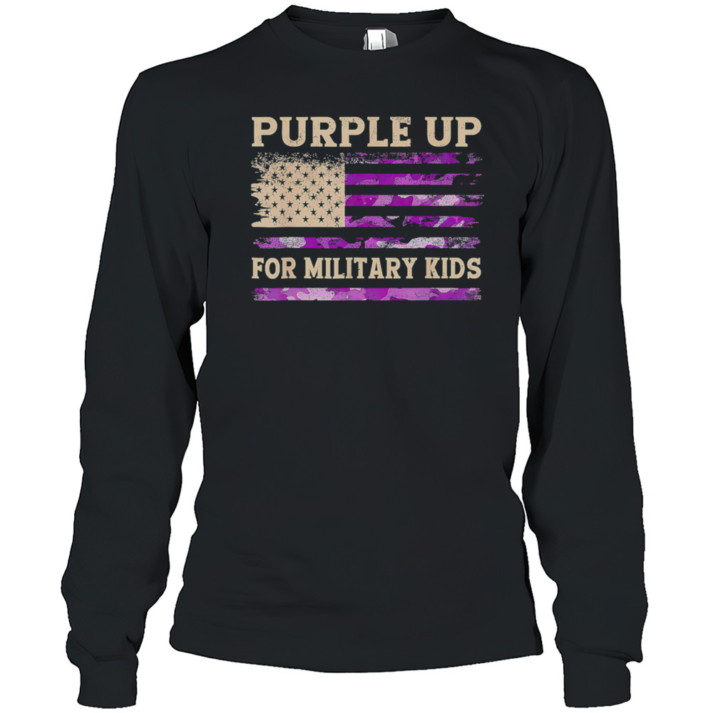 Urple Up For Military Kids Flag T-Shirt