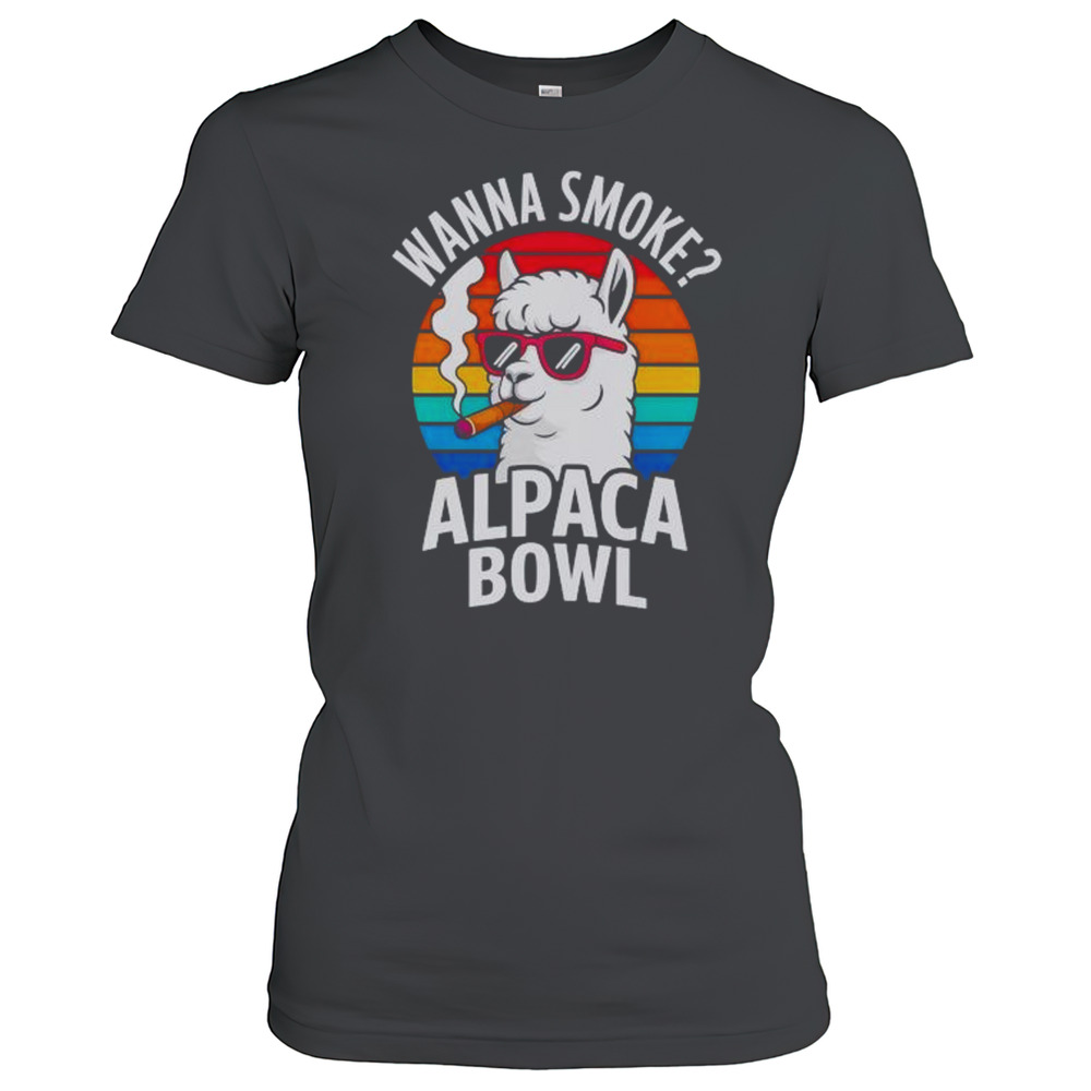 Wanna Smoke Alpaca Bowl T-Shirt