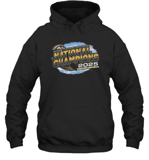 Western Michigan Broncos Brown 2025 NCAA DI Men'S Hockey National Champions  Unisex Hoodie