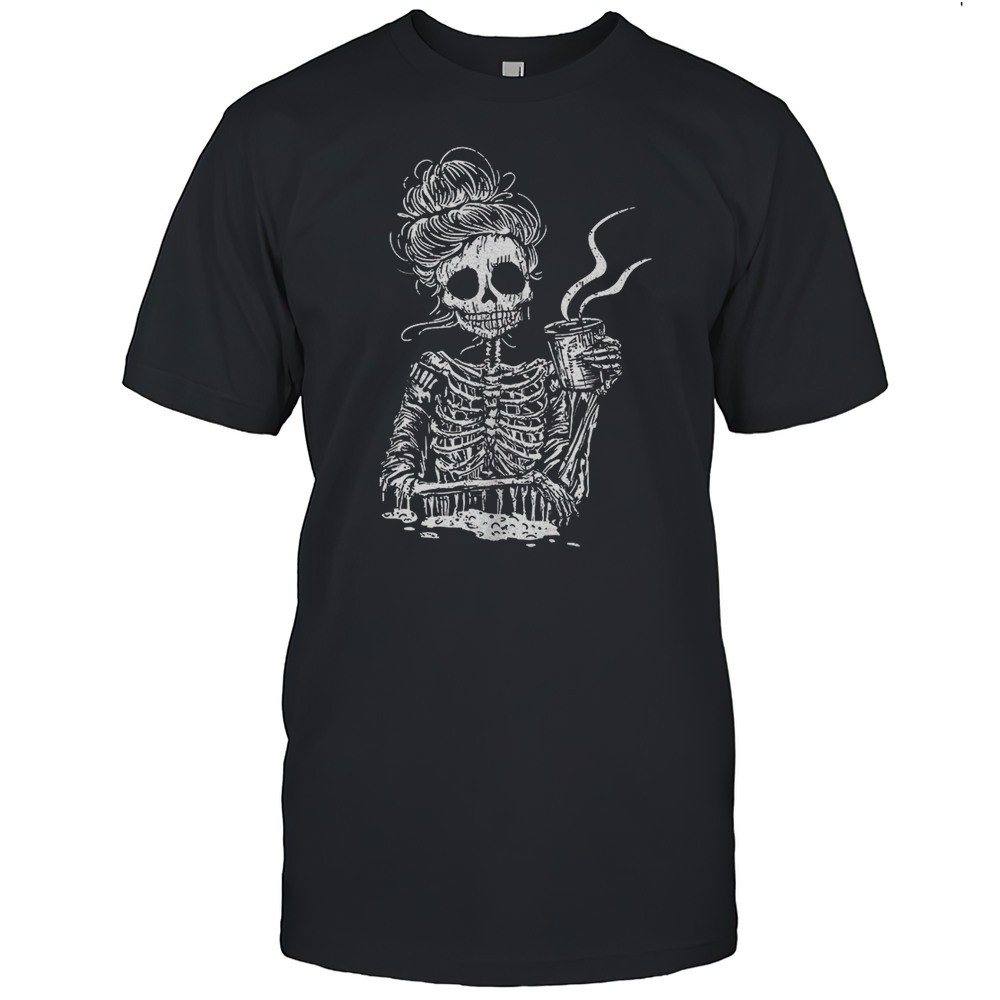 Skeleton Women Drink Coffee Shirt Men's T-shirt