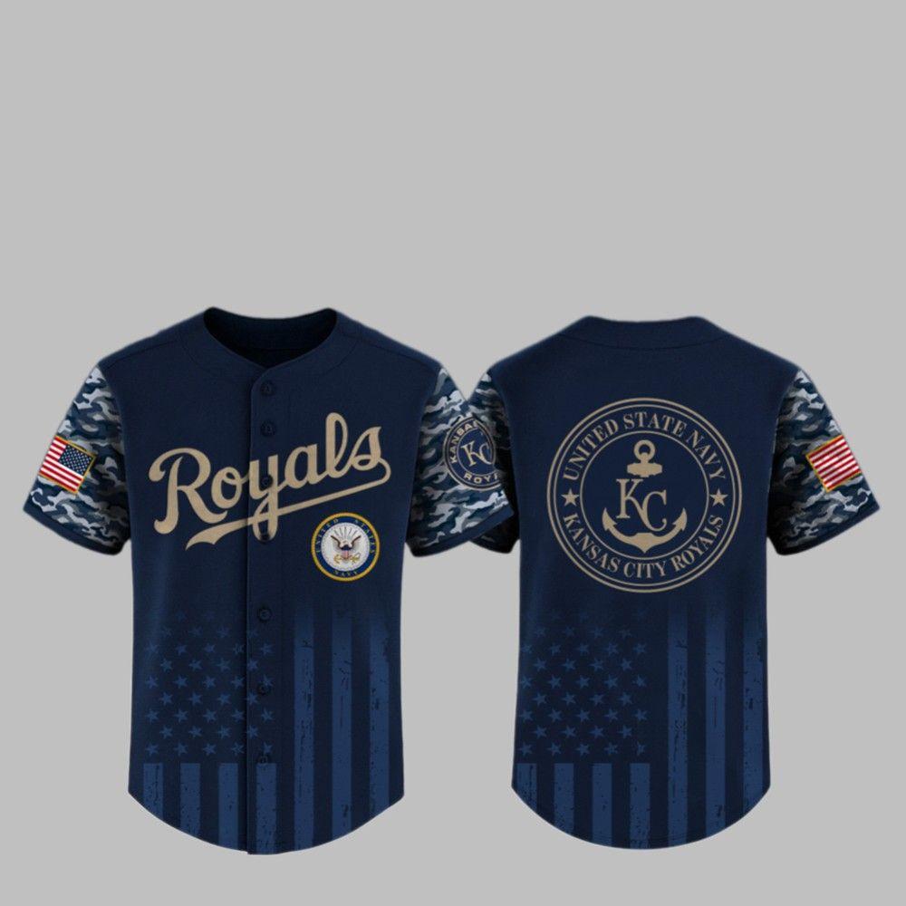 2025 KC Royals US Navy Appreciation Night Jersey