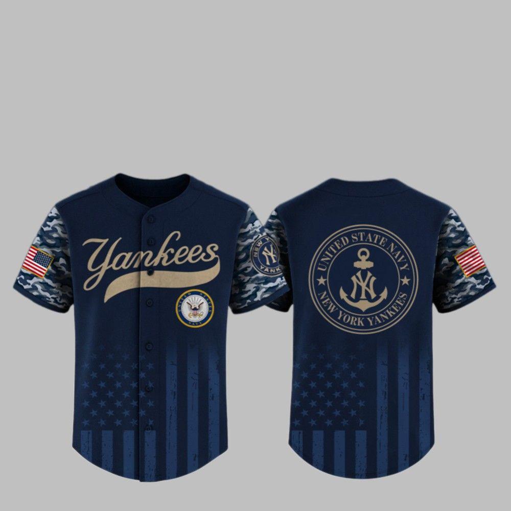 2025 NY Yankees US Navy Appreciation Night Jersey