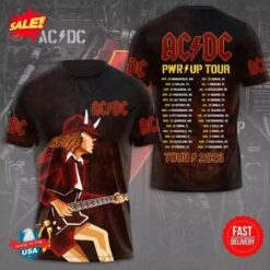 2025 Tour Vintage Band ACDC 3D Unisex Shirt