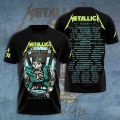 3D Metallica M72 World Tour Date 2025 T-Shirt
