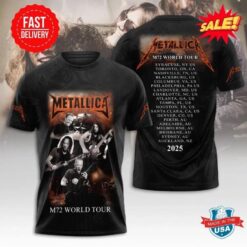 3D T-Shirts Metallica Tour 2025