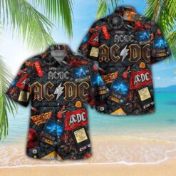 ACDC 2025 Pwr Up Tour Retro Hawaiian Shirt