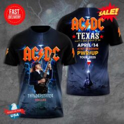 ACDC Thunder Struck Dalas Tour 2025 3D Shirt