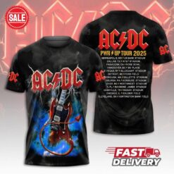 ACDC electric guitar print shirt