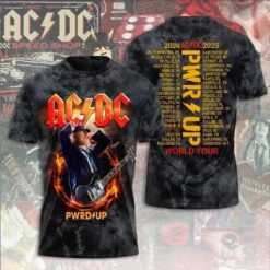 ACDC pwrd up word tour 2024-2025 3D T-Shirt