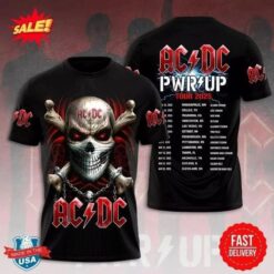 ACDC skull tour 2025 3D T-shirt